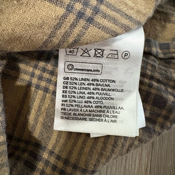 Men's Brown Plaid Short Sleeve Shirt - Picture 3 of 6